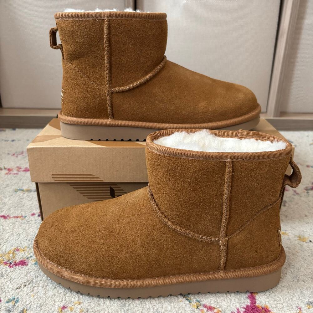 Koolaburra by Ugg Koola Mini II Boots Womens 6 Lined Chestnut Brown New in Box